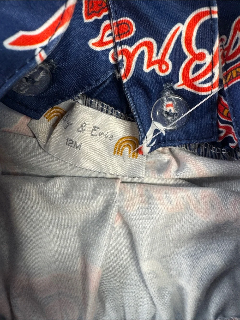 Atlanta Braves Abby & Evie Bubble Romper 12mo and Toddler Braves Red Cap NWT